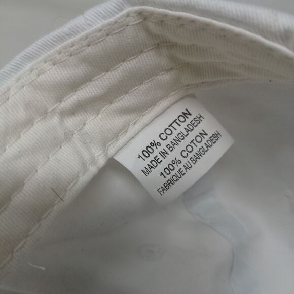 Unbranded Men's Slideback Hat White Adjustable Embroidered Bird Logo - Picture 7 of 7